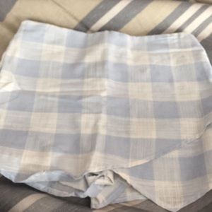 Blue Gingham Skort